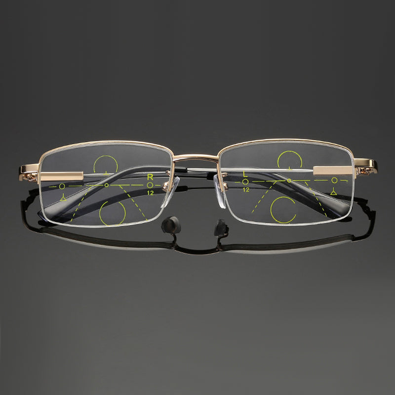 Glosrity Titanium progressive far and near dual-use reading glasses