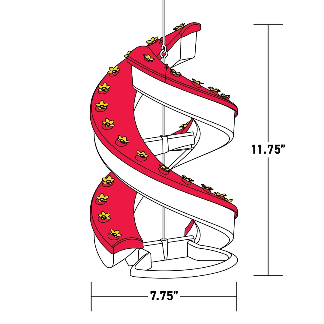 Glosrity DNA Helix 32-Port Hummingbird Feeder