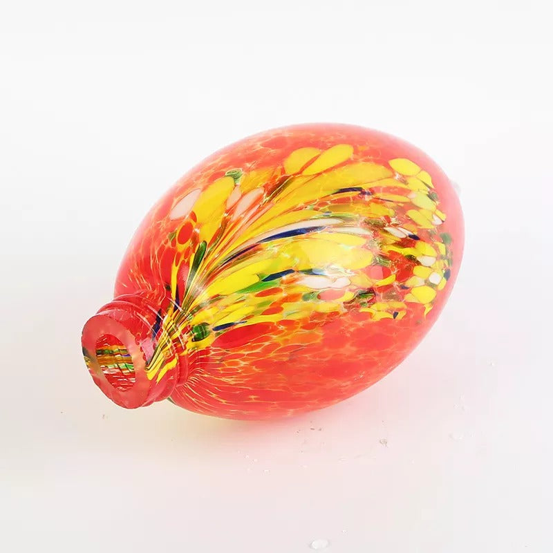 Glosrity Hummingbird Feeder Hand Blown Glass - 25 Ounces