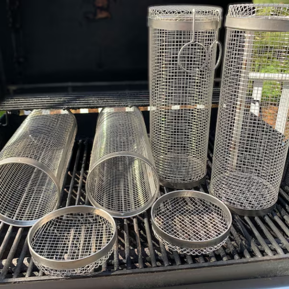 Glosrity Barbecue stainless steel wire mesh cylinder